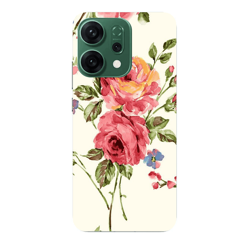 Oppo RENO 14 Violet and rose Transparent Silicone TPU Θήκη
